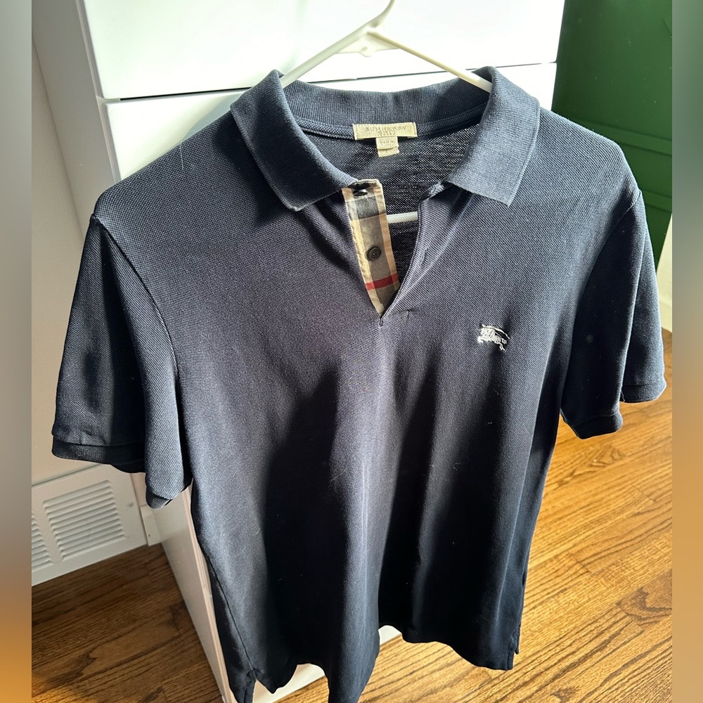 Navy Burberry Size Small Polo